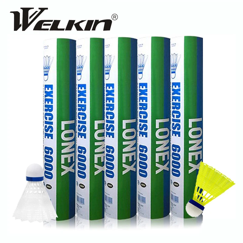 Nylon Shuttlecock 12 - Volant de Badminton en plastique et