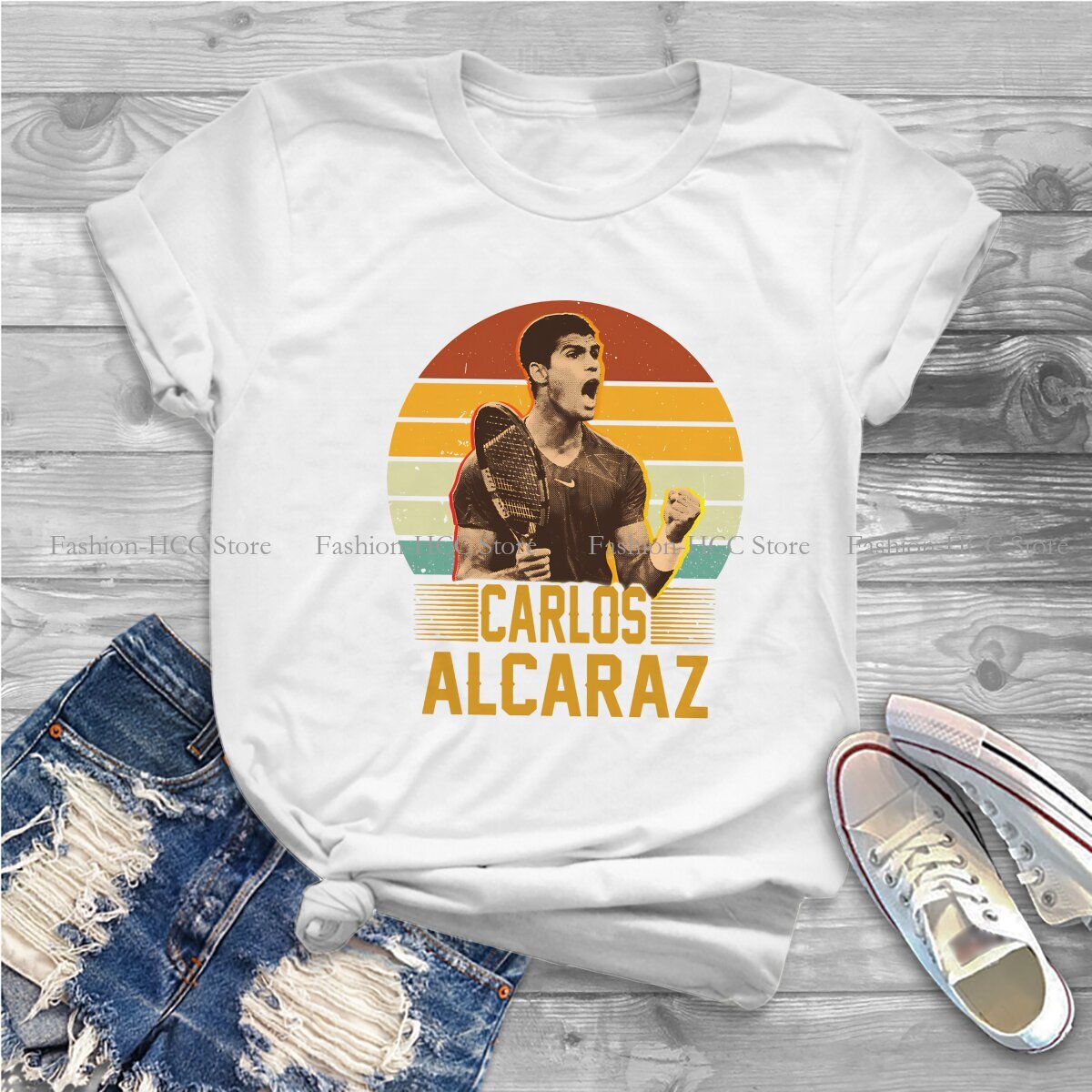 Carlos Alcaraz rétro Vintage c - Badminton Anime avis et prix